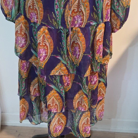 The Kooples silk floral maxi Sz M - Picture 6 of 13